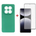 Dengos Чохол до мобільного телефона Dengos Kit Xiaomi Redmi Note 14 Pro case Soft + glass (Mint) (DG-KM-132)