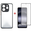 Dengos Чохол до мобільного телефона Dengos Kit Xiaomi Redmi Note 14 case Matte + glass (Black) (DG-KM-127)