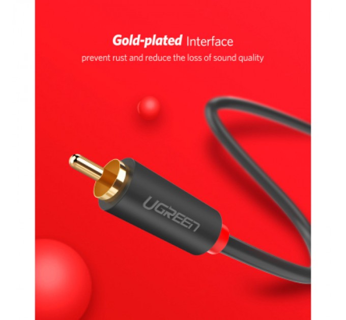 Ugreen Кабель мультимедійний 2xRCA M to 2xRCA M 2.0m AV104 black Ugreen (10518)