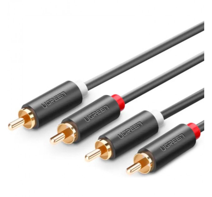 Ugreen Кабель мультимедійний 2xRCA M to 2xRCA M 2.0m AV104 black Ugreen (10518)