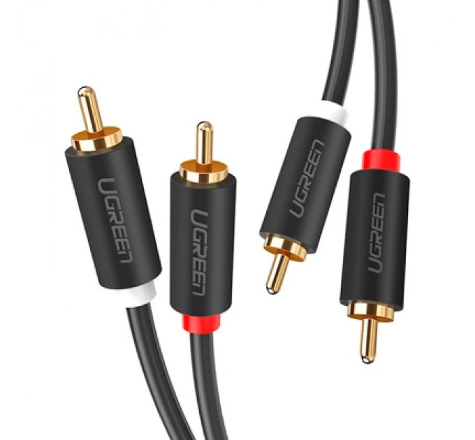 Ugreen Кабель мультимедійний 2xRCA M to 2xRCA M 2.0m AV104 black Ugreen (10518)