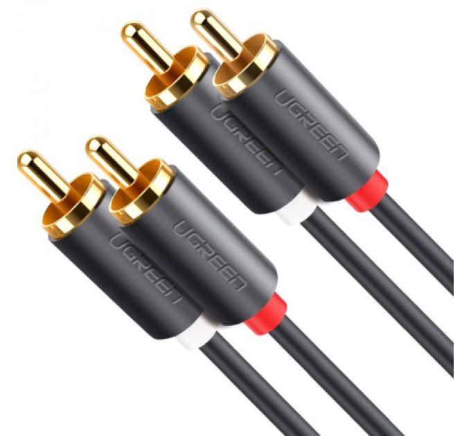 Ugreen Кабель мультимедійний 2xRCA M to 2xRCA M 2.0m AV104 black Ugreen (10518)