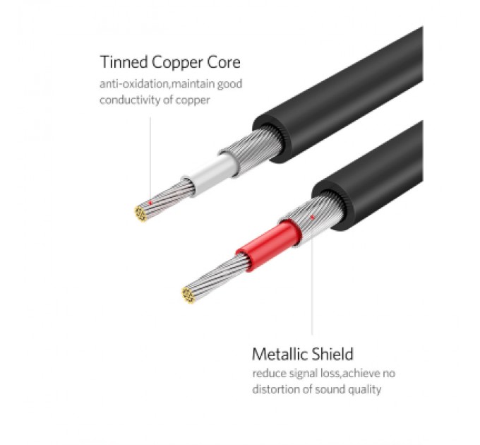 Ugreen Кабель мультимедійний 2xRCA M to 2xRCA M 2.0m AV104 black Ugreen (10518)