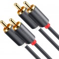 Ugreen Кабель мультимедійний 2xRCA M to 2xRCA M 3.0m AV104 black Ugreen (10519)