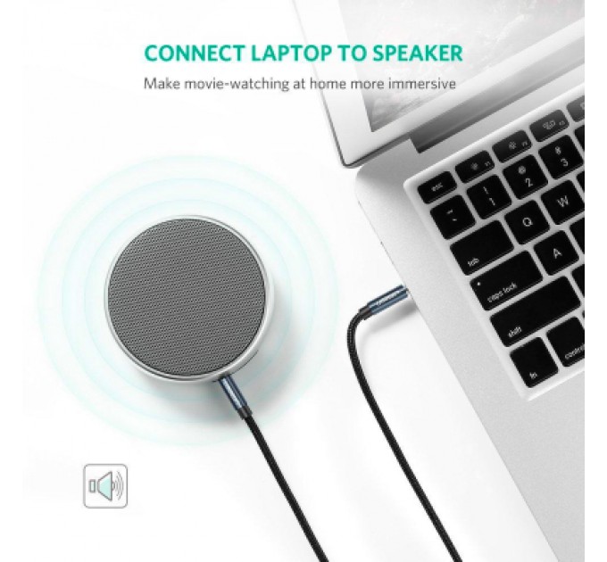 Ugreen Кабель мультимедійний 3.5mm M to 3.5mm M 2.0m AV112 blue Ugreen (10687)