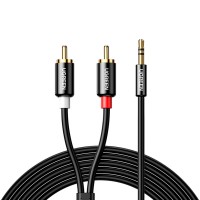 Кабель мультимедійний 3.5mm M to 2xRCA M 3.0m AV116 black Ugreen (10590)