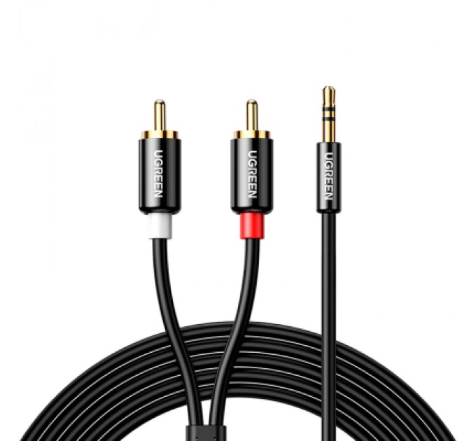 Ugreen Кабель мультимедійний 3.5mm M to 2xRCA M 3.0m AV116 black Ugreen (10590)