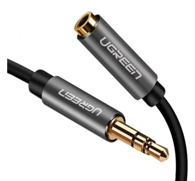 Ugreen Кабель мультимедійний 3.5mm M to 3.5mm F 1.5m AV118 gray Ugreen (10593)