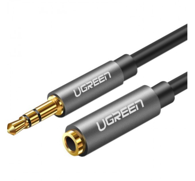 Ugreen Кабель мультимедійний 3.5mm M to 3.5mm F 1.5m AV118 gray Ugreen (10593)