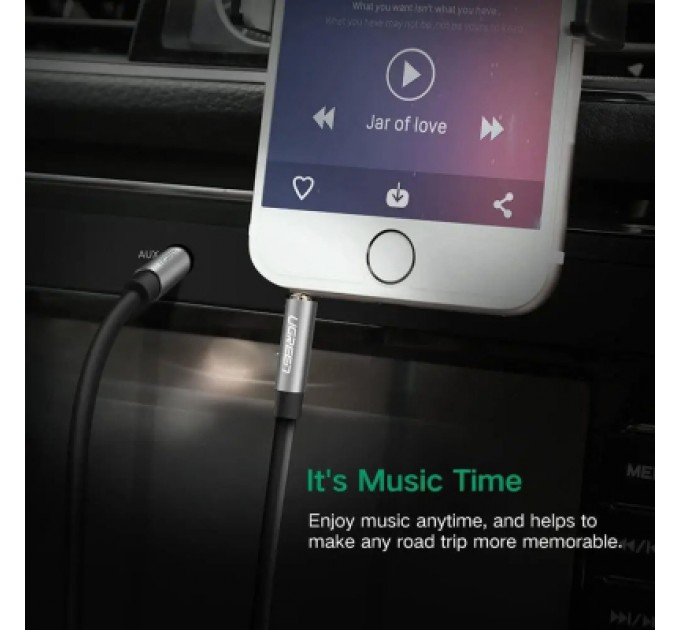 Ugreen Кабель мультимедійний 3.5mm M to 3.5mm M 1.0m AV119 black Ugreen (10733)