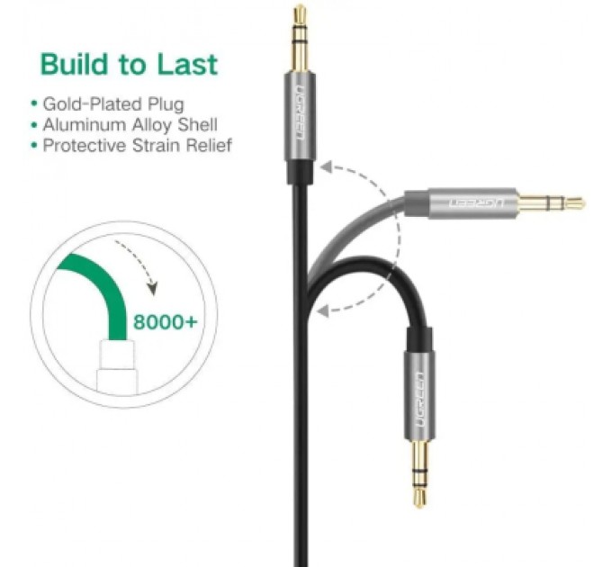 Ugreen Кабель мультимедійний 3.5mm M to 3.5mm M 2.0m AV119 black Ugreen (10735)