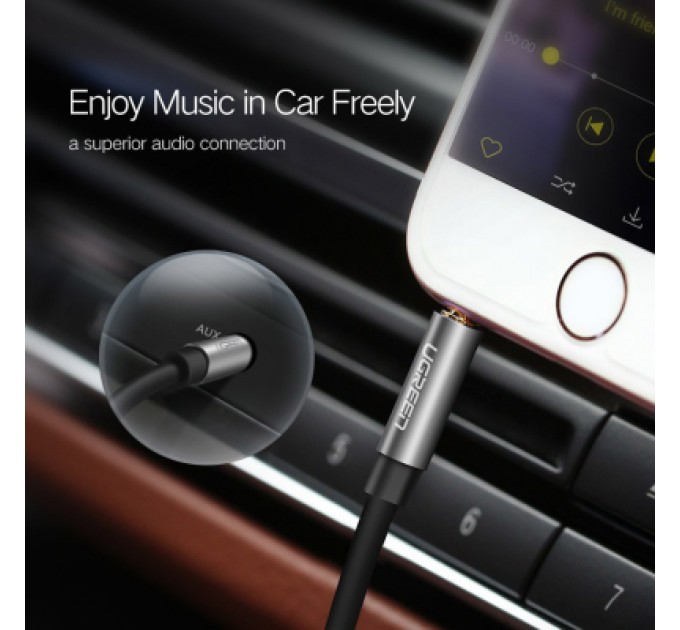 Ugreen Кабель мультимедійний 3.5mm M to 3.5mm M 3.0m AV119 black Ugreen (10736)