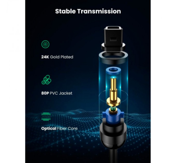 Ugreen Кабель мультимедійний Optical Toslink 1.5m AV122 black Ugreen (70891)