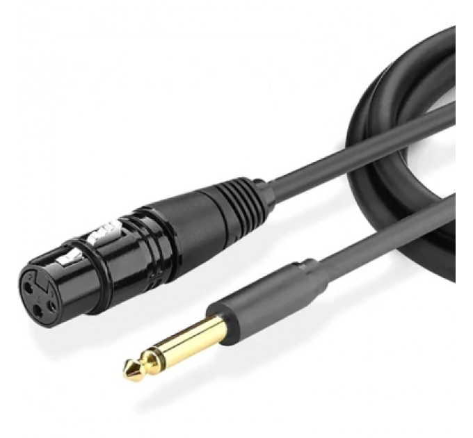 Ugreen Кабель мультимедійний 6.35mm M to XLR F 5.0m AV131 black Ugreen (20721)