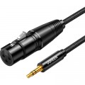Ugreen Кабель мультимедійний 3.5mm M to XLR F 1.0m AV182 black Ugreen (20763)
