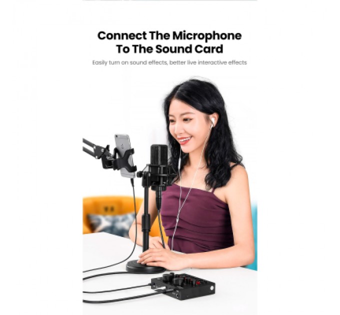 Ugreen Кабель мультимедійний 3.5mm M to XLR F 2.0m AV182 black Ugreen (20244)