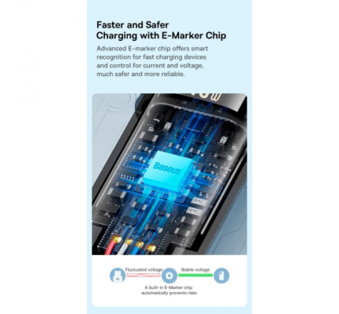 Baseus Дата кабель USB-C to USB-C 1.0m 240W Black Baseus (CAWJ040001)