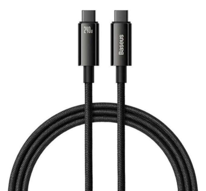 Baseus Дата кабель USB-C to USB-C 2.0m 240W Black Baseus (CAWJ040101)