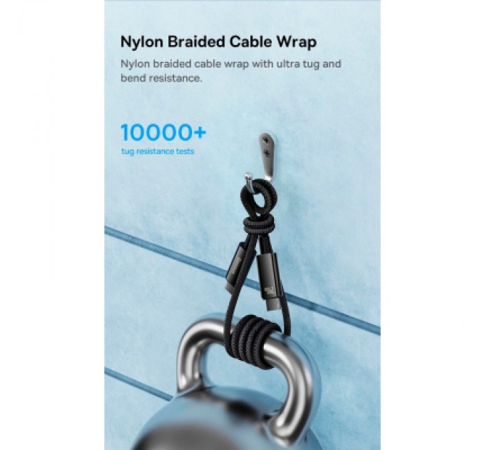 Baseus Дата кабель USB-C to USB-C 2.0m 240W Black Baseus (CAWJ040101)