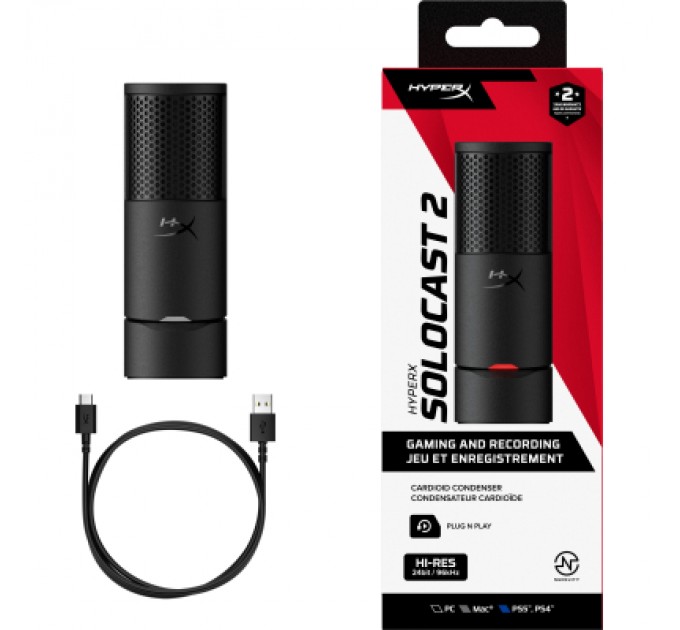 HyperX Мікрофон HyperX SoloCast 2 Black (AR0A0AA)