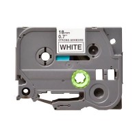 Стрічка для принтера етикеток UKRMARK B-S-T241P-BK/WT, сумісна з TZES241, 18мм х 8м. black on white (900607)