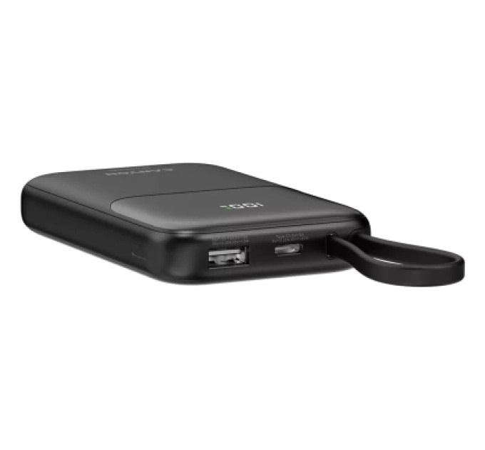 Canyon Батарея універсальна Canyon 10000mAh OnPower 101 PD/22.5W built-in cable Black (CNS-CPB101BK)