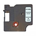 UKRMARK Стрічка для принтера етикеток UKRMARK D-45010P-BK/CL, сумісна з DYMO 45010/S0720500, для серії D1. 12мм х 7м. black on transparent (900615)