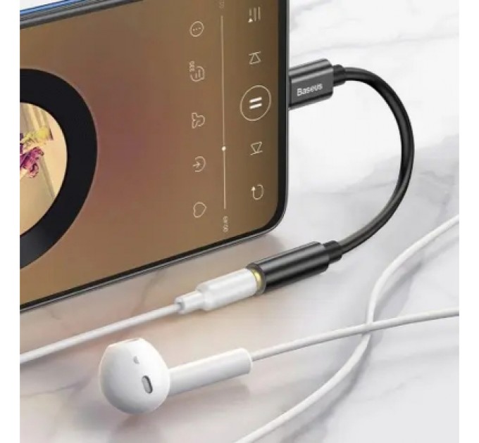 Baseus Перехідник USB-C M to 3.5mm F 0.1m black Baseus (CATL54-01)