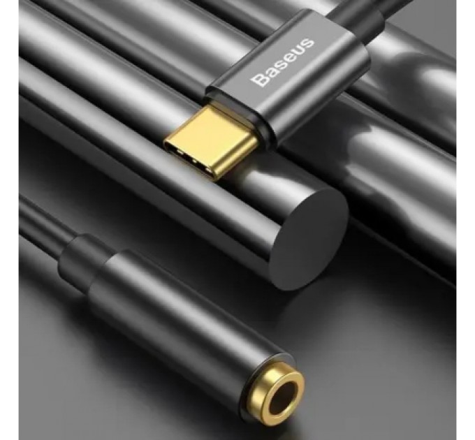 Baseus Перехідник USB-C M to 3.5mm F 0.1m black Baseus (CATL54-01)