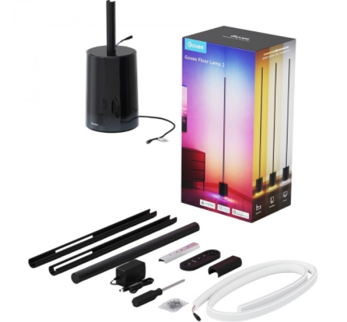 Govee Торшер Govee H607C Floor Lamp 2, 1725Lm, RGBICWW, WI-FI/Bluetooth, black (H607C311)