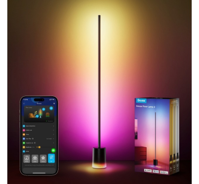 Govee Торшер Govee H607C Floor Lamp 2, 1725Lm, RGBICWW, WI-FI/Bluetooth, black (H607C311)