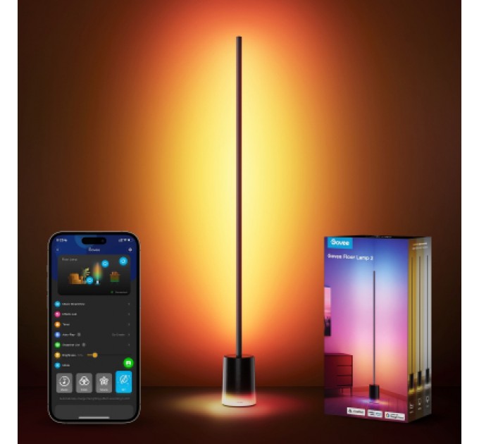 Govee Торшер Govee H607C Floor Lamp 2, 1725Lm, RGBICWW, WI-FI/Bluetooth, black (H607C311)