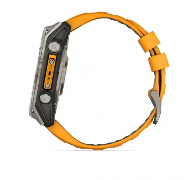 Garmin Смарт-годинник Garmin Fenix 8 47mm AMOLED Sapphire Graphite DLC Titanium with Spark Orange Silicone (010-02904-19)