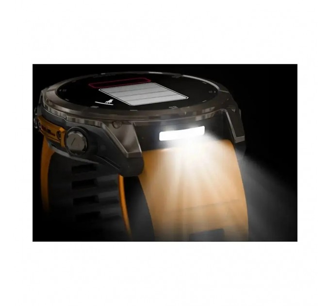 Garmin Смарт-годинник Garmin Fenix 8 47mm AMOLED Sapphire Graphite DLC Titanium with Spark Orange Silicone (010-02904-19)