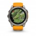 Garmin Смарт-годинник Garmin Fenix 8 47mm AMOLED Sapphire Graphite DLC Titanium with Spark Orange Silicone (010-02904-19)