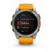 Garmin Смарт-годинник Garmin Fenix 8 47mm AMOLED Sapphire Graphite DLC Titanium with Spark Orange Silicone (010-02904-19)