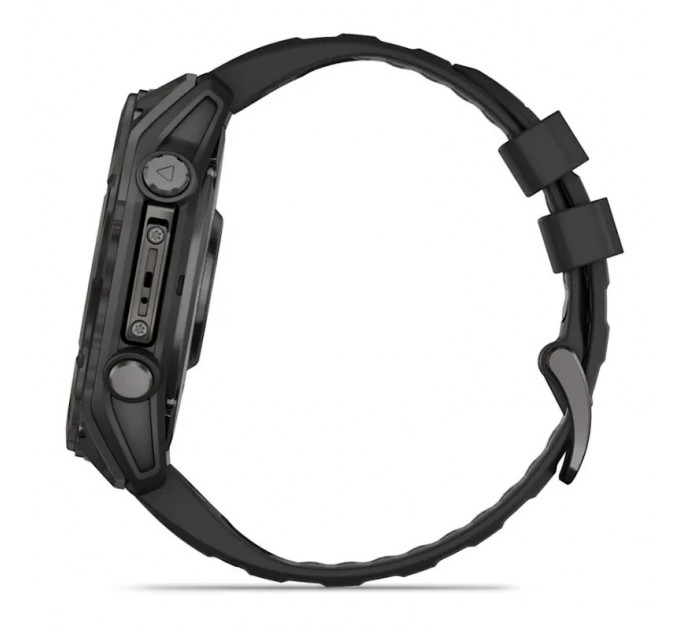 Garmin Смарт-годинник Garmin Fenix 8 51mm AMOLED Sapphire Carbon Gray DLC Titanium with Black Silicone (010-02905-63)