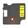 UKRMARK Стрічка для принтера етикеток UKRMARK D-53718P-BK/YE, сумісна з DYMO 53718/S0720980, для серії D1. 24мм х 7м. black on yellow (900617)