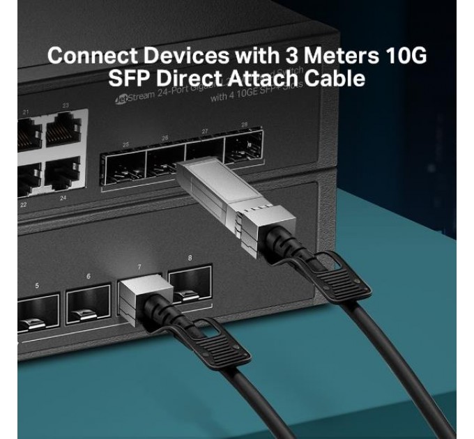 TP-Link Кабель прямого підключення 10G SFP+ 3 метри, SM5220-3M TP-LINK