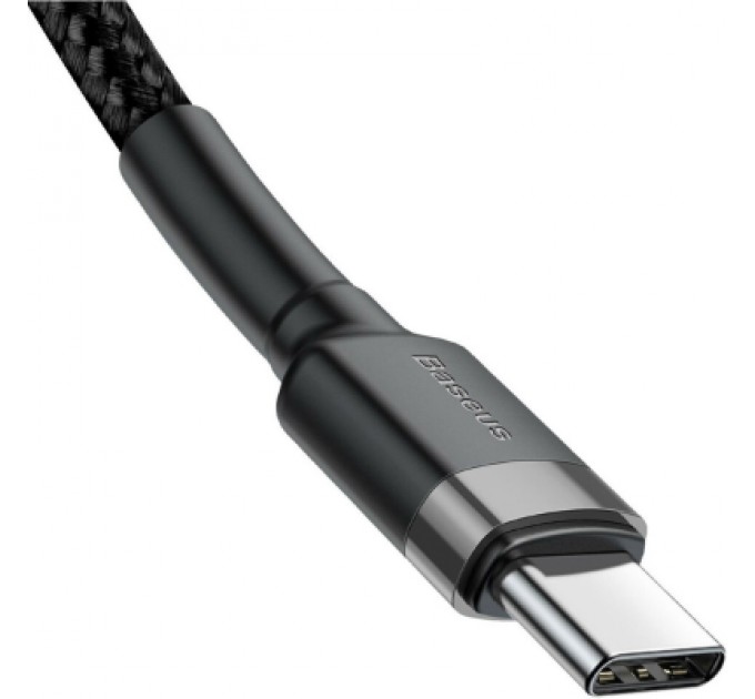 Baseus Дата кабель USB-C to USB-C 1.0m 3A 60W Cafule Black Baseus (CATKLF-GG1)