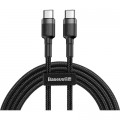 Baseus Дата кабель USB-C to USB-C 1.0m 3A 60W Cafule Black Baseus (CATKLF-GG1)