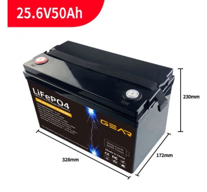 GEAR Батарея LiFePo4 GEAR 25.6V - 50Ah (GB-LiFePo4-25.6-50)