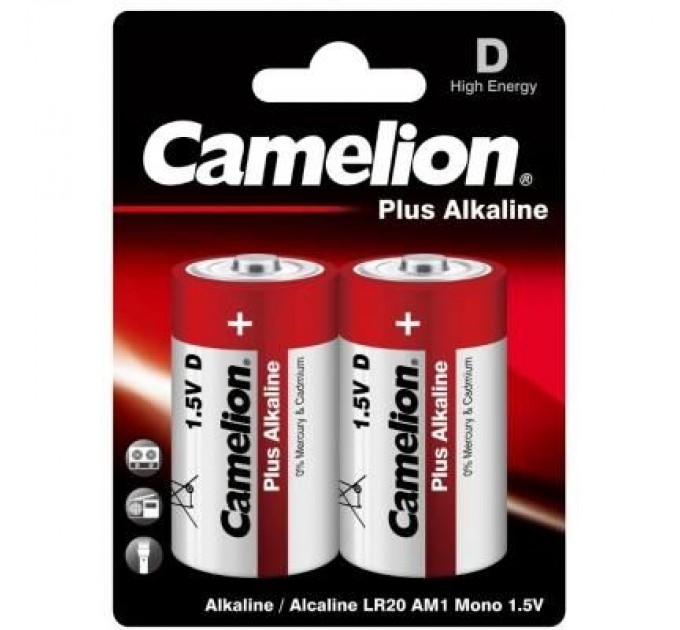 Camelion Батарейка Camelion D LR20 Plus Alkaline * 2 (LR20-BP2)