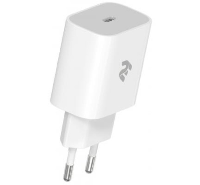 2E Зарядний пристрій 2E USB-C Wall Charger PD3.0 DC5V/3A, 20W, white (2E-WC1USBC20W-W)