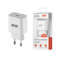 Зарядний пристрій 2E USB-C Wall Charger PD3.0 DC5V/3A, 20W, white (2E-WC1USBC20W-W)