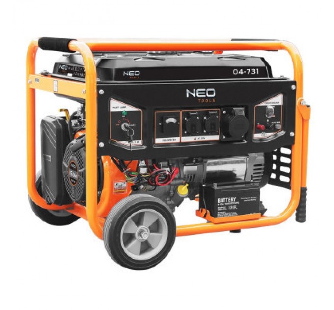 Neo Tools Генератор Neo Tools 230V, 1 фаза, 6/6.5kW, електростарт, AVR (04-731)