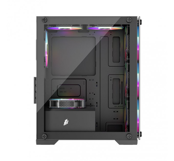 1stPlayer Корпус 1stPlayer X2-M-BK-4F1 Black без БЖ