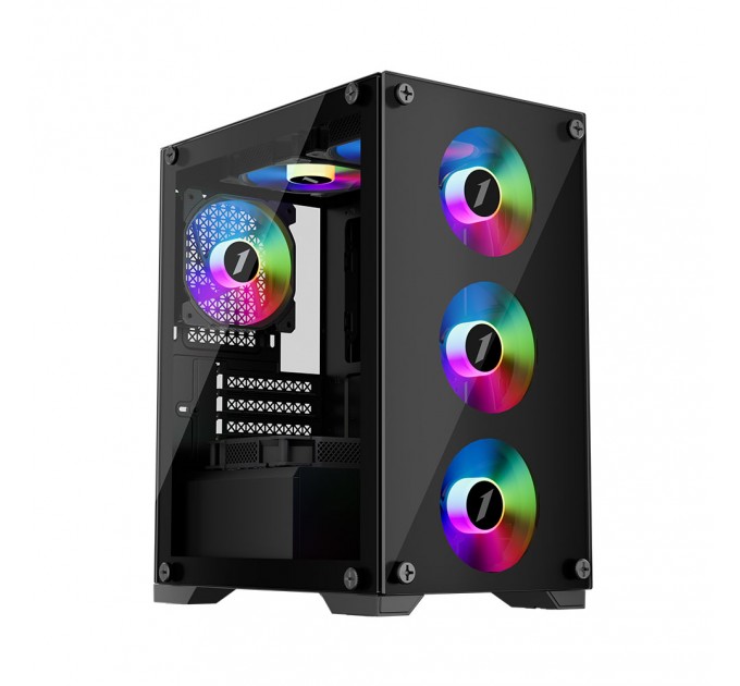 1stPlayer Корпус 1stPlayer X2-M-BK-4F1 Black без БЖ