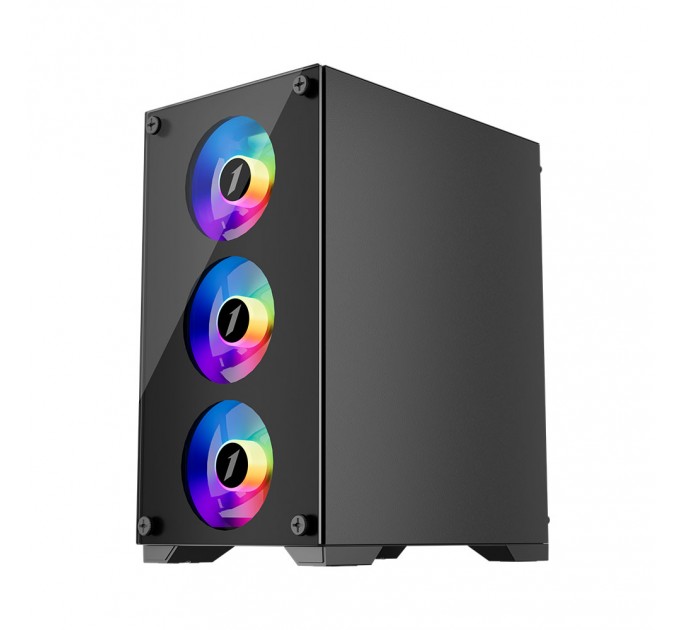 1stPlayer Корпус 1stPlayer X2-M-BK-4F1 Black без БЖ