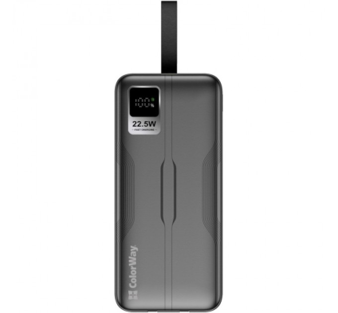 ColorWay Батарея універсальна ColorWay 50 000 mAh PD/18W, QC3.0/22.5, Digital Display, Black (CW-PB500LPC5BK-PDD)
